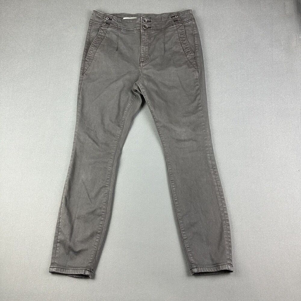 Anthropologie High-Rise Jeans in Charcoal Gray